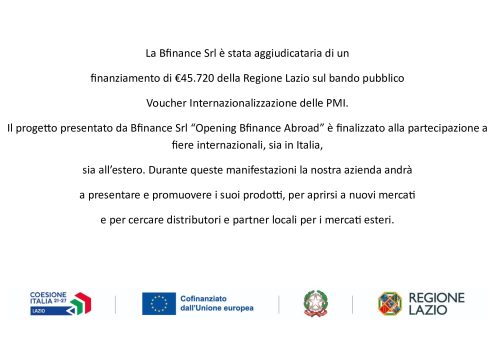 BFINANCE voucher fiere banner da mettere sul sito